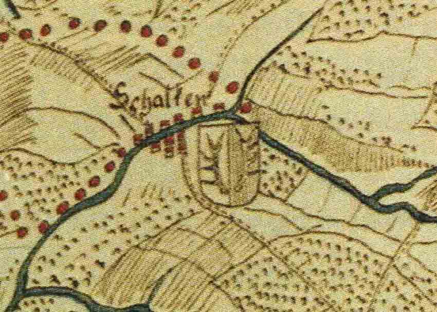 Alte Karte von Schalchen